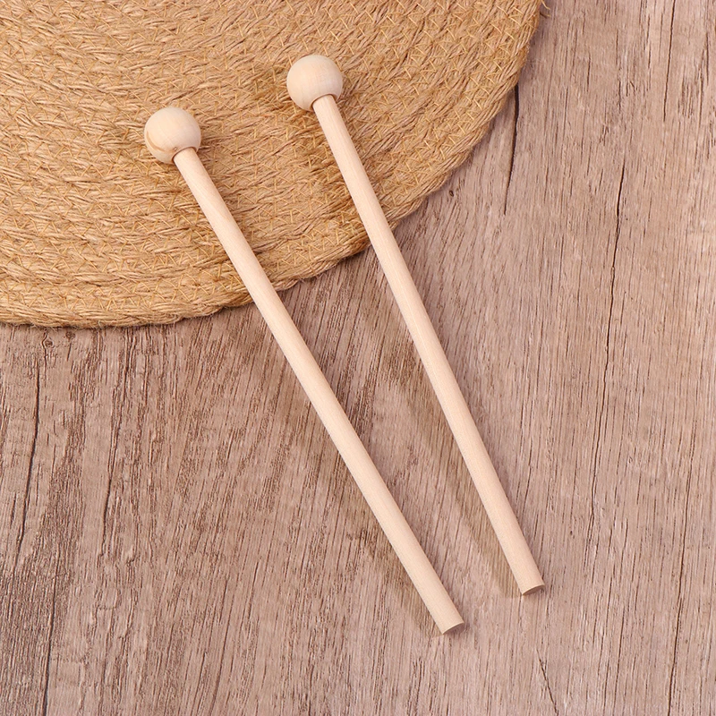 1Pair Martello a percussione in legno Bacchetta per batteria Xilofono professionale Marimba Mallet Bacchette Parti per percussioni Lunghezza 205MM