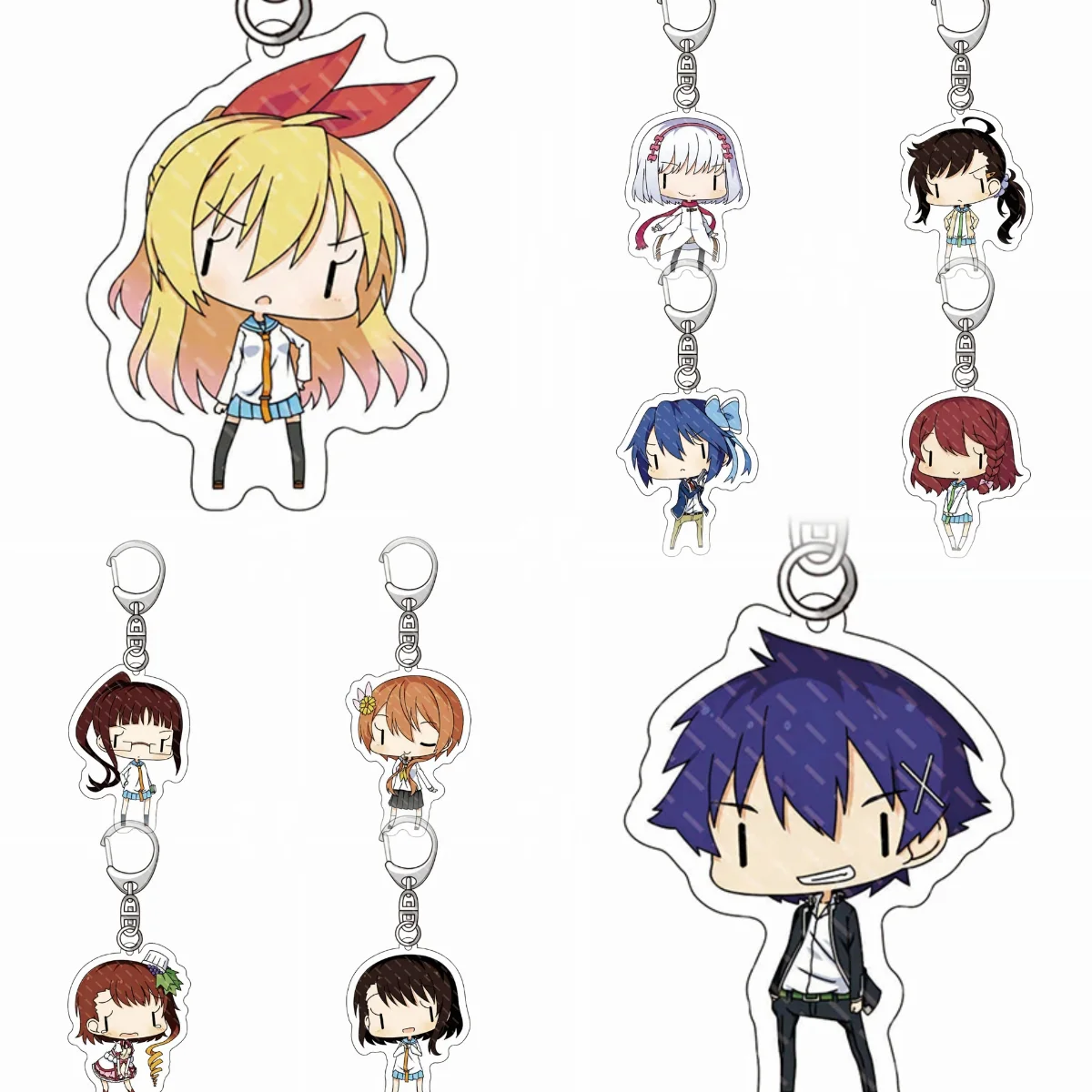 Anime Nisekoi Ichijyo Raku Clound Saga Eisuke Cosplay KOSTÜM Acryl Schlüssel Ketten Schlüsselring Prop Weihnachten Geschenk