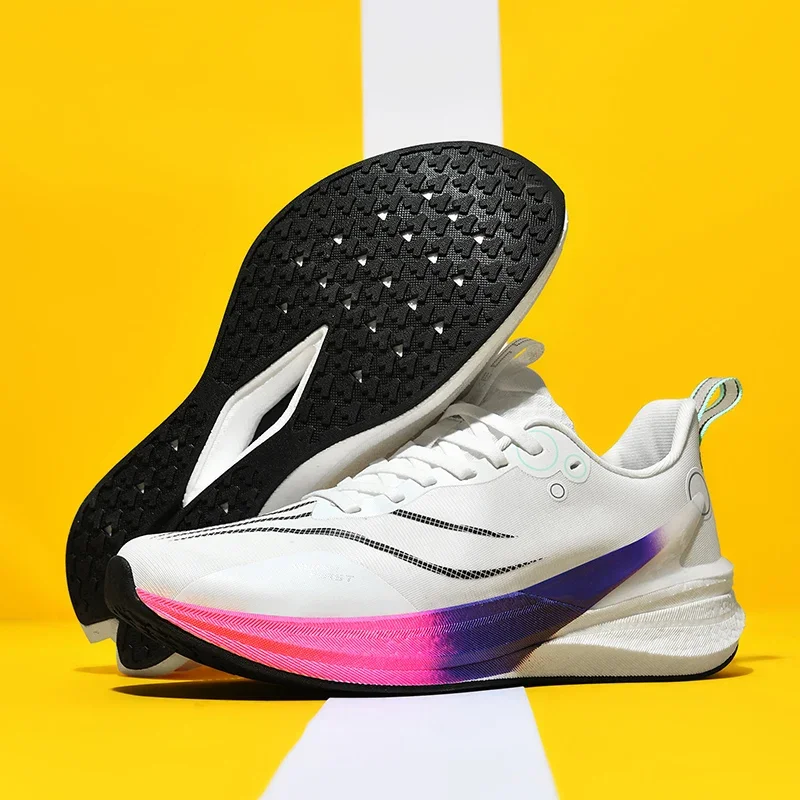 

2026 Men's Women's Sports Shoes Sneakers Carbon Plate Hollow Design Running Marathon Racing Shock-absorbing Athletics Training S