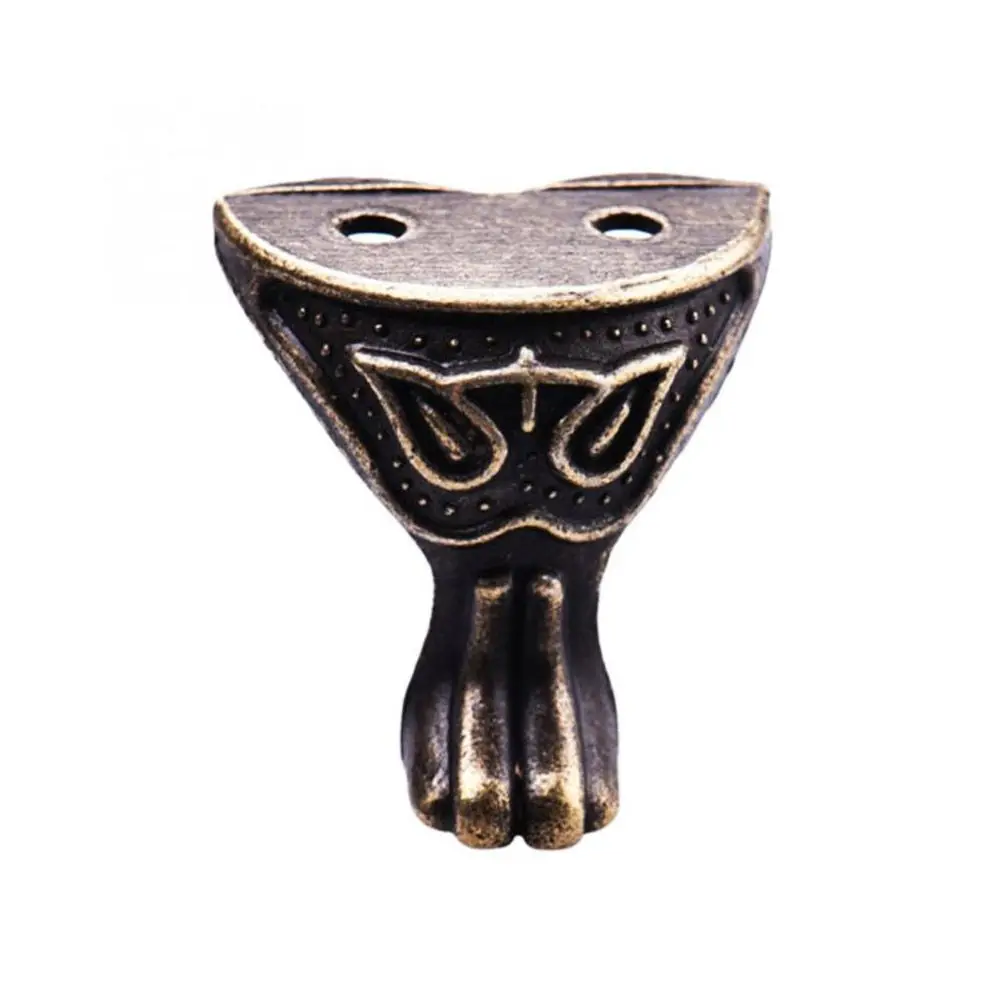 4Pcs Antique Case Decorative Protector Hardware Furniture Part Leg Feet Corner Furniture Leg