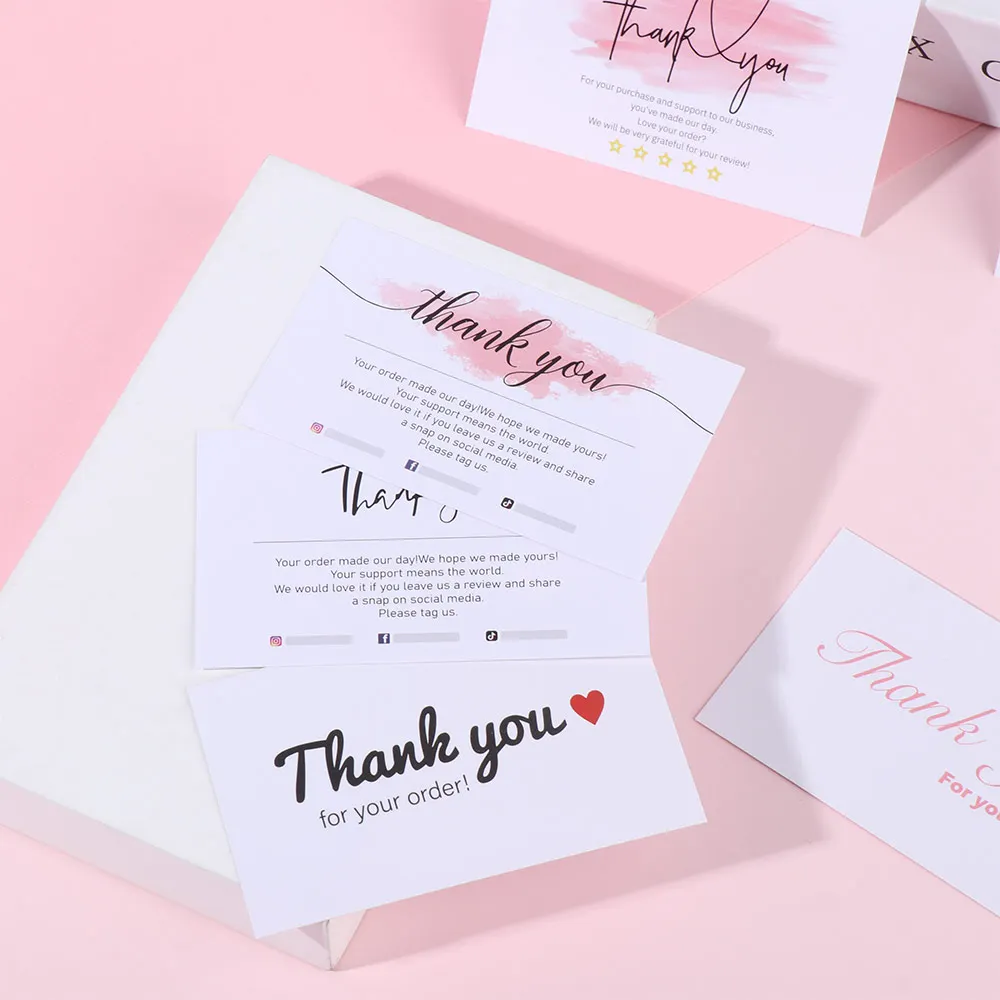 30PCS Gift Praise Labels Online Retail Pink Watercolor For Small Business Express Appreciate 