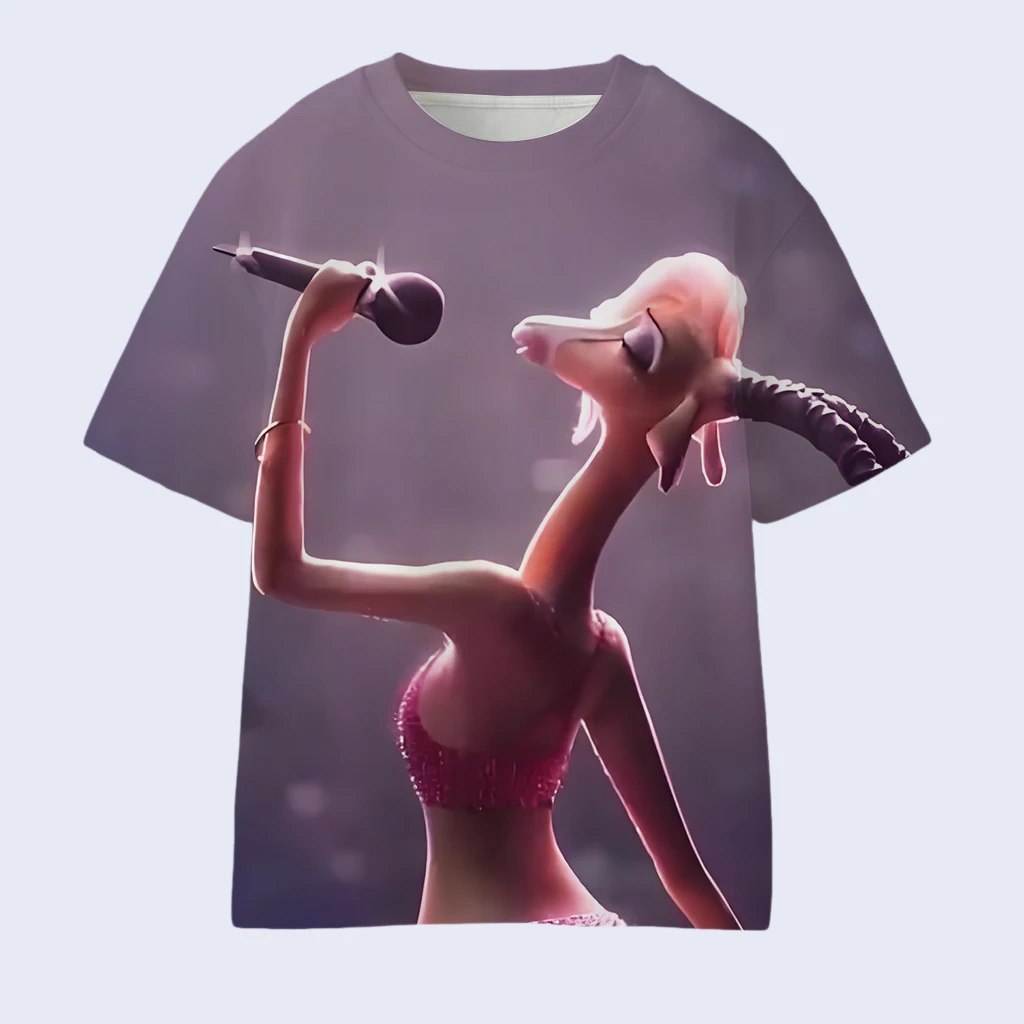 تي شيرت كاجوال للأطفال للصيف والخريف - طباعة ديزني زوتوبيا 2 غزال، ناعم وصديق للبشرة، مثالي للطبقات أو الملابس الخارجية #5