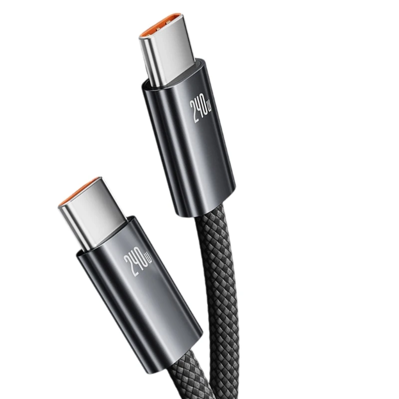 كابل الشاحن السريع من نوع C Cable 240W توصيل الطاقة السريع نقل بيانات المزامنة السريعة