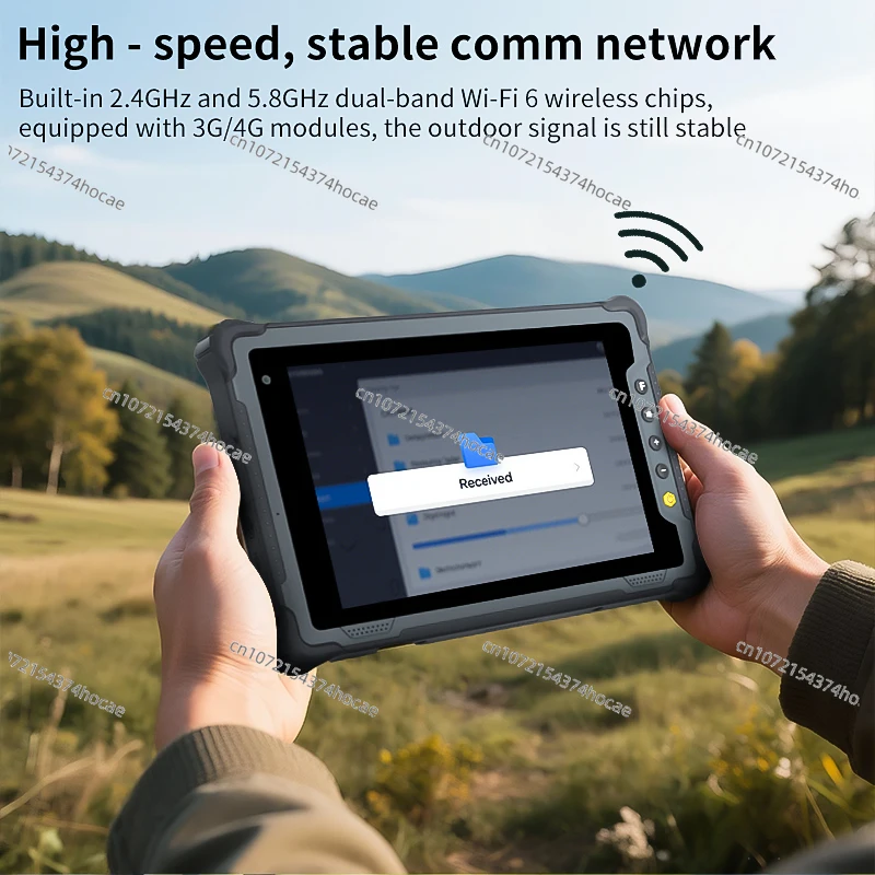 10-Inch Tablet Barcode Scanner N100 Tablet Fingerprint IP65 Waterproof High Brightness Rugged Tablet PC