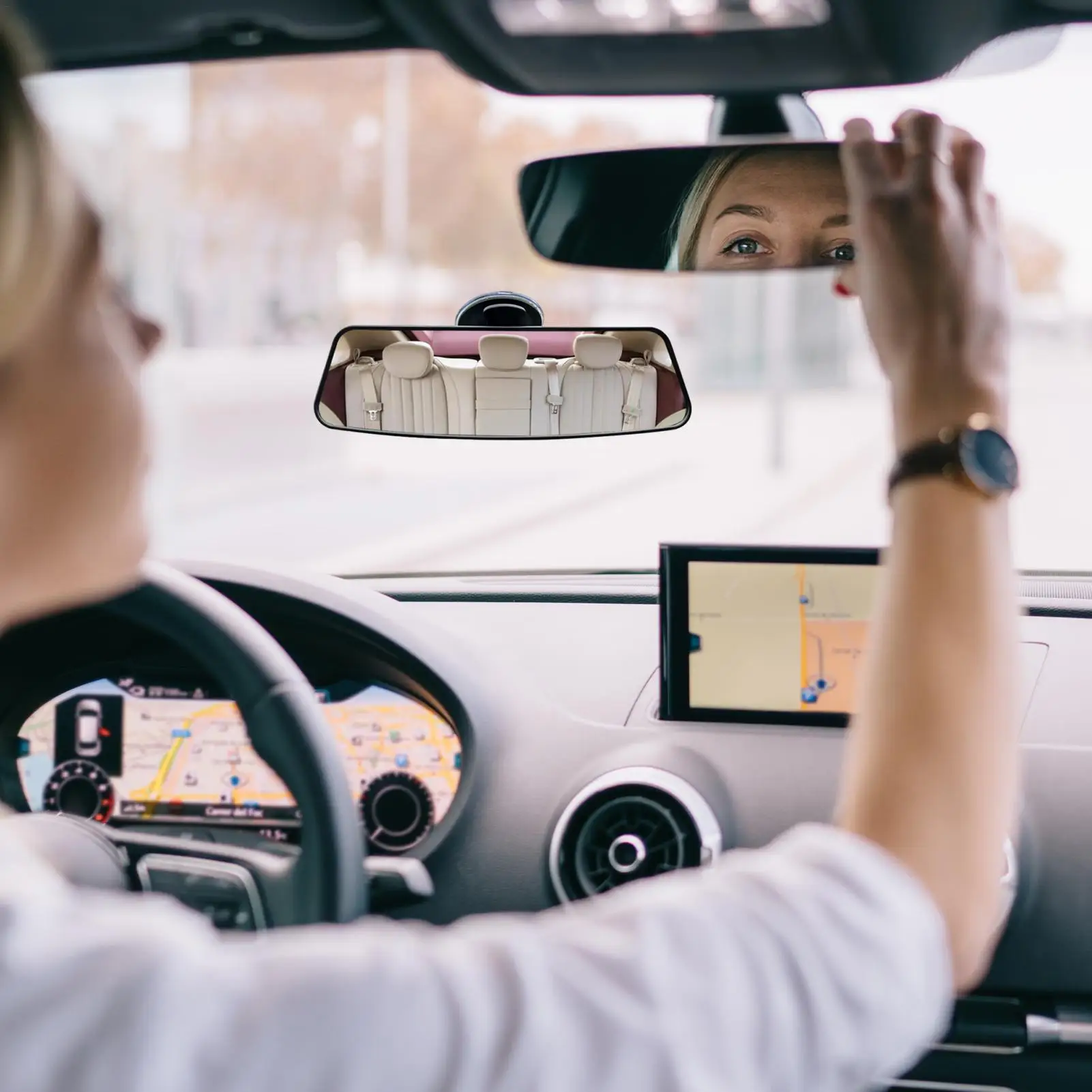 

Зеркало заднего вида с антибликовой присоской, автомобильные аксессуары для интерьера, автомобильные внутренние зеркала для внедорожников, грузовиков, автомобилей