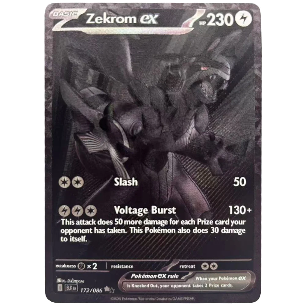 

Diy Self Made PTCG Umbreon Zekrom Reshiram Victini Gengar Texture Coarse Flash Card Classic Anime Collection Cards Gift Toy