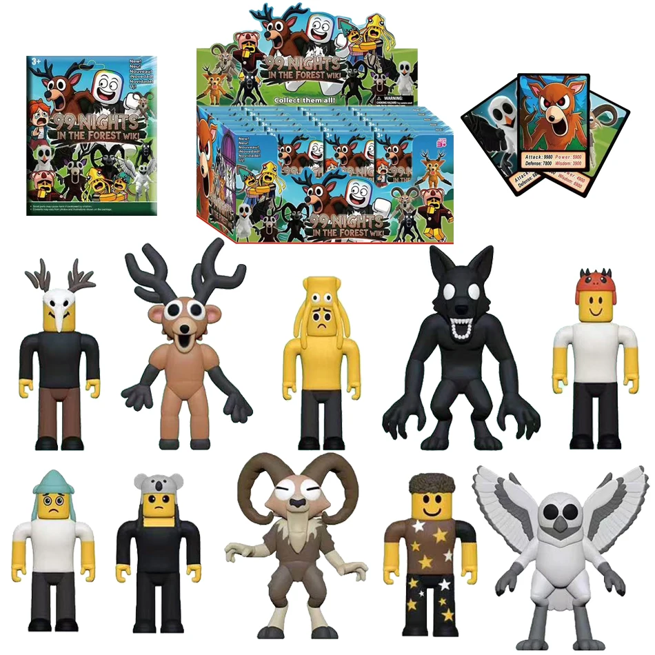 

24 шт., аниме-игра, 99 лесных ночей выживания, фигурка, слепая коробка, фигурка, наборы кукол, коллекция, модель из ПВХ, игрушки, подарок на день рождения