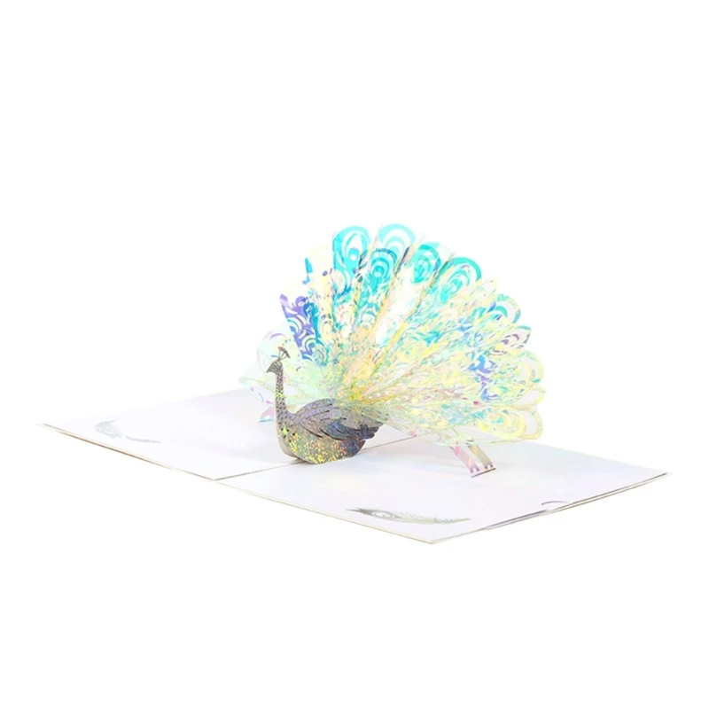 

Pop Up Peacock Card with Envelope Small Card Festival Invitation Greeting Memorial Card Birthday Teacher Supplies