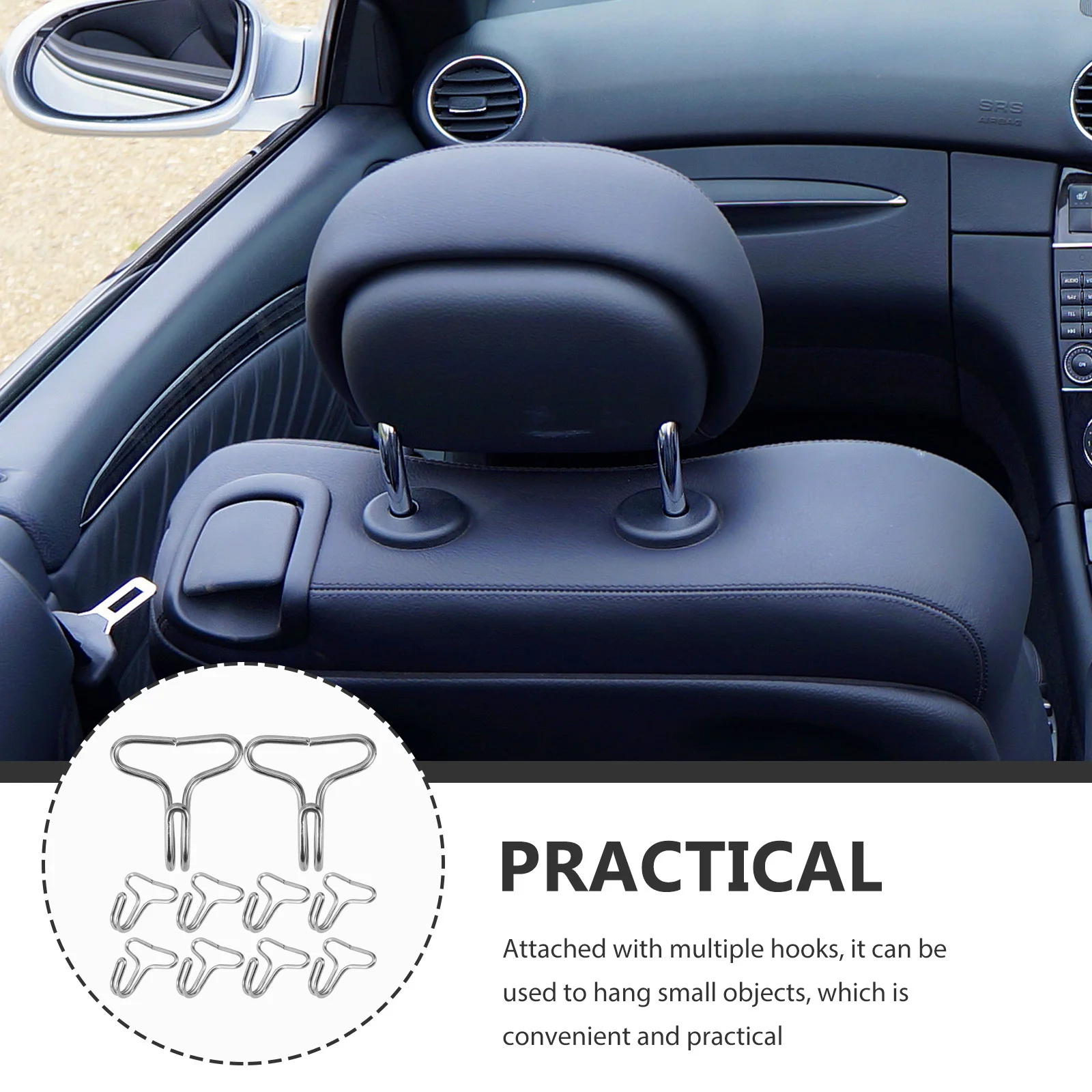 

50Pcs Car Seat Cover Hooks Clips Durable Stainless Steel S-Shaped Hangers Easy Installation Fixing Hooks Car Seat Cover Hanger