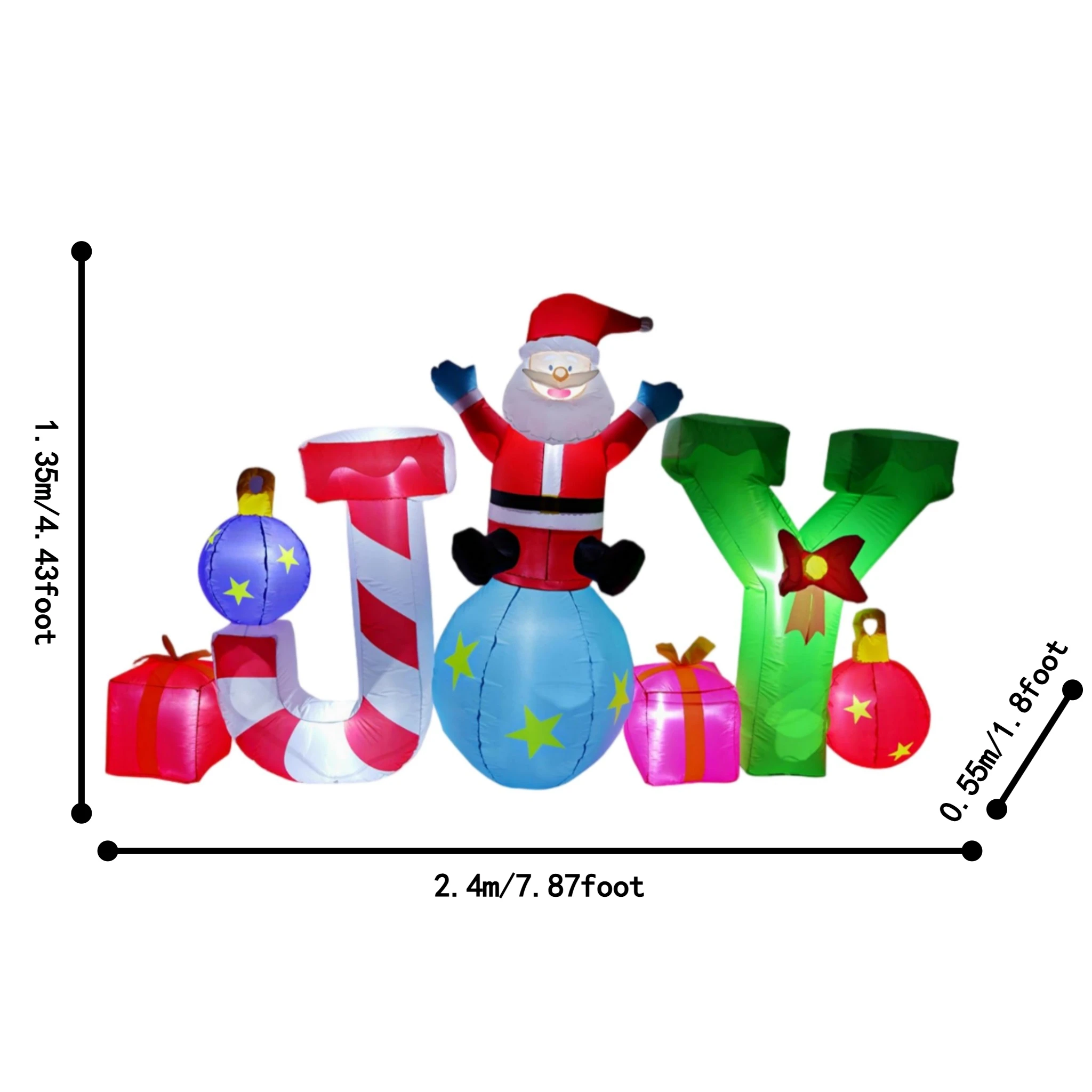 Christmas JOY Santa Claus Infl - огляд і ціна Xmas Outdoor Lighting Decorations