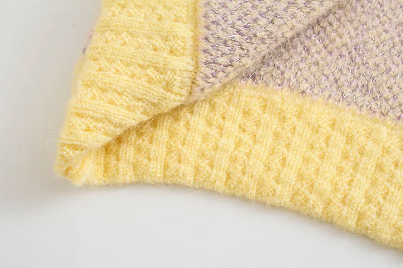 DEEABAE Abbigliamento da donna Trend 2025 Cardigan in maglia a maniche lunghe con motivo a rombi scozzesi dolce e alla moda