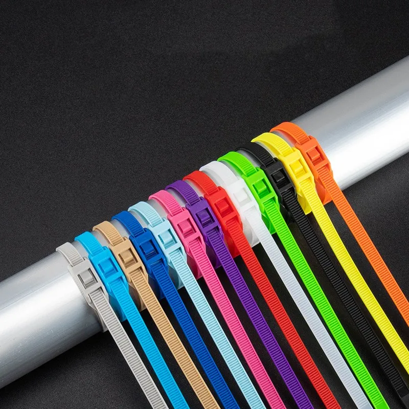 Imagem -04 - Laços de Cabo de Nylon para Crianças Bloqueio Duplo Parque de Diversões Castelo Impertinente Parque Aquático 8x400 mm 40 Bolsas 100 Pcs