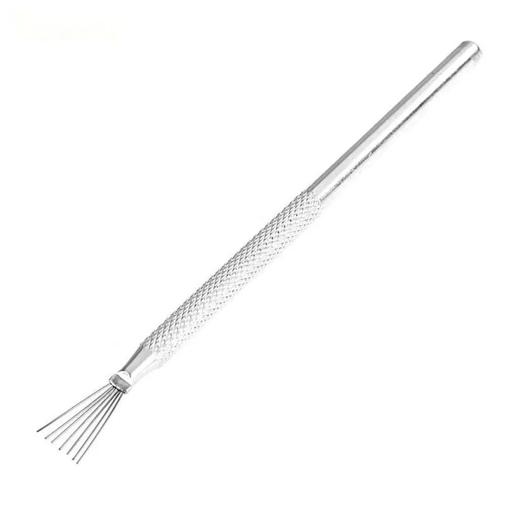 

1Pcs Durable Texture Pottery Clay Sculpting Tool Polymer Ceramics Feather Wire Texture Brush Modeling 7 Pin Carving Needle