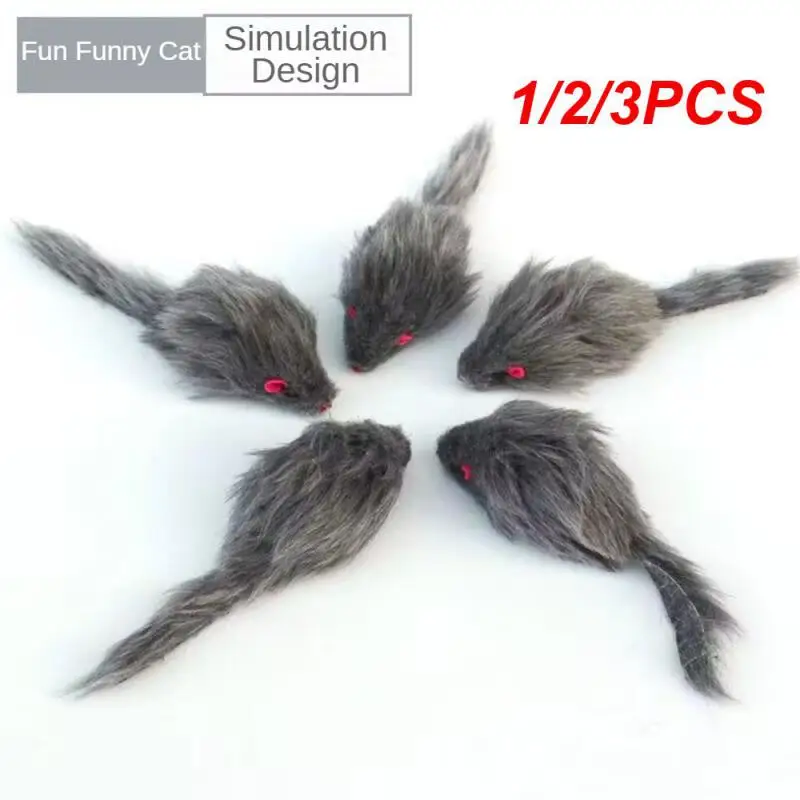 1/2/3PCS Entertainment Cat Toy Lifelike Mouse Toy Colorful Pet Toys For Cats Soft Plush Toy Durable Cat Toys Irresistible Charm