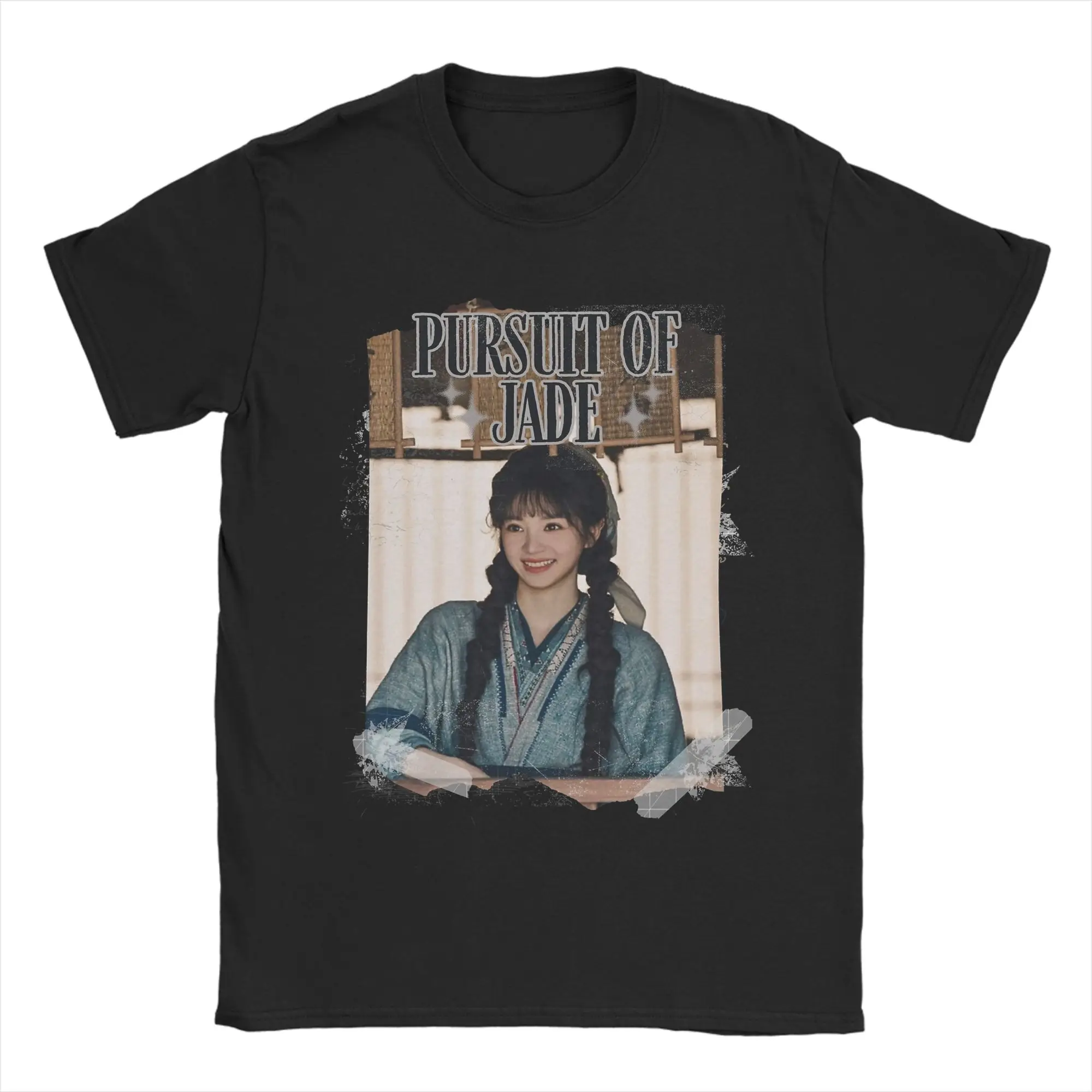 Camiseta masculina Unique Pursuit of Jad Chinese Drama, gola redonda, 100% algodão, camiseta de manga curta, roupas originais