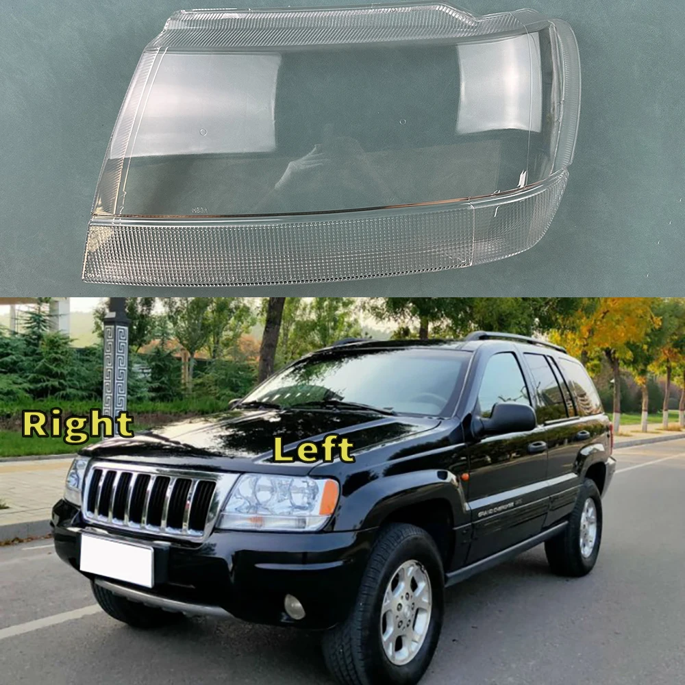 

For Jeep Grand Cherokee 1999-2005 Transparent Headlamp Shell Lampmask Lamp Shade Headlight Cover Replace The Original Lampshade