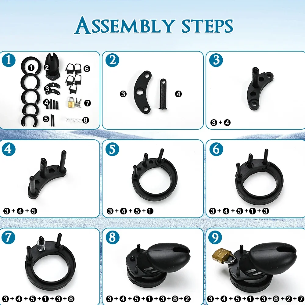 Male Chastity Cage Sex Toys Brass Lock Locking Small/Standard Flat Chastity Cage Belt Cock Cage Lock Penis Rings Men Adult Goods