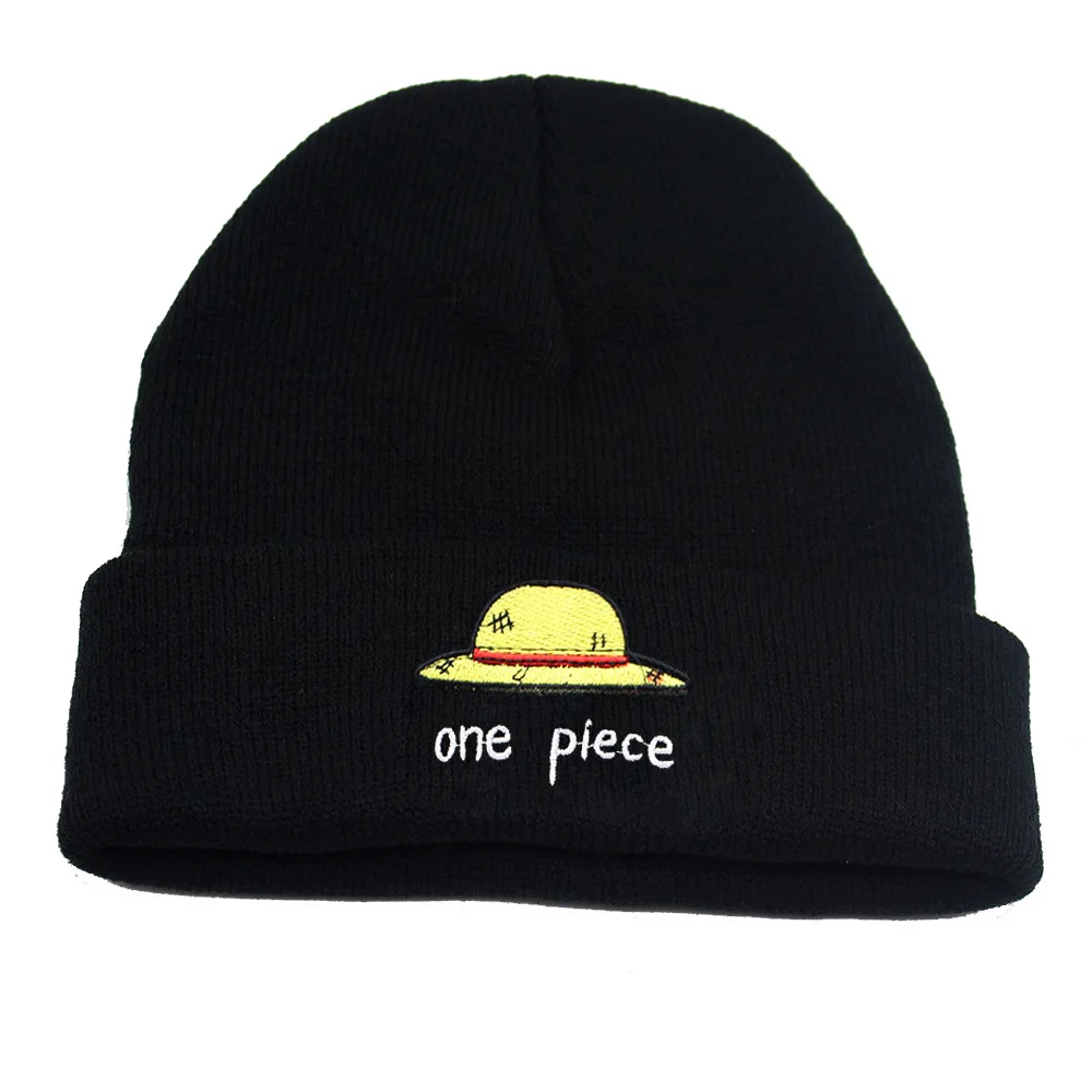 Anime One Piece malha chapéus para adultos, Luffy, Trafalgar Law, Portgas D Ace, Cosplay Cap, gorro quente, traje de desenho animado, inverno