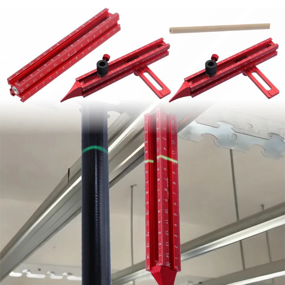 Magnetic Multi-Surface Leveling Tool Scale Scribing Tool-Leveling Ruler Precision Measurement For DIY Adjustable