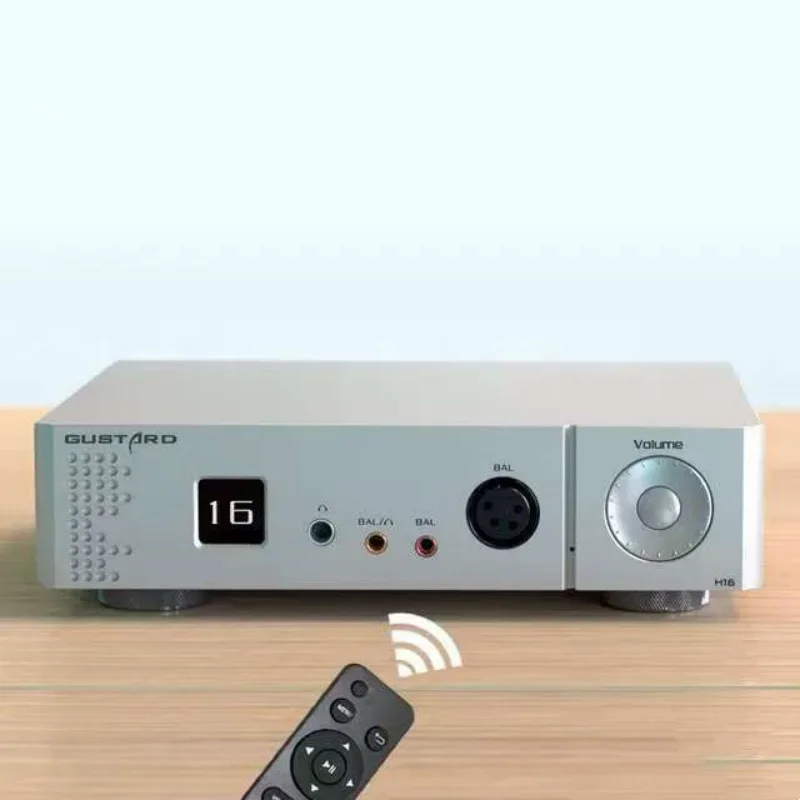 GUSTARD H16 Amplificador de fone de ouvido Hi-Res Display OLED XLR/RCA Pré-amplificador balanceado Grande companheiro decodificador Gustard X16