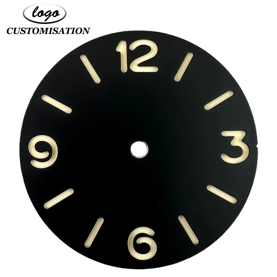 Customisable logo 38.5 mm green luminous dial for ETA 6497 6498 watch movements watch accessories