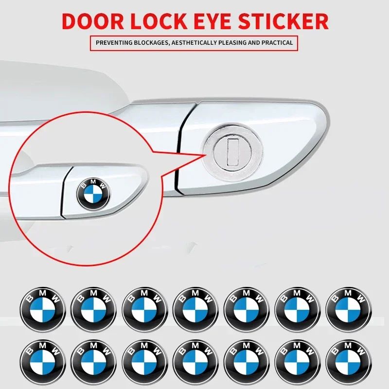 10Pcs Car styling Lock Keyhole Stickers Decoration Protection For BMW M Performance E36 E60 E90 X2 X1 X3 X5 E46 E39 E70 M3 M5 M6