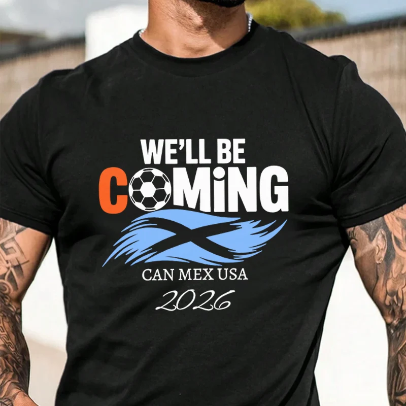 

Футболка с флагом Шотландии для летнего праздника 2026: мужская и женская, свободная, дышащая, быстросохнущая, с коротким рукавом, спортивный топ