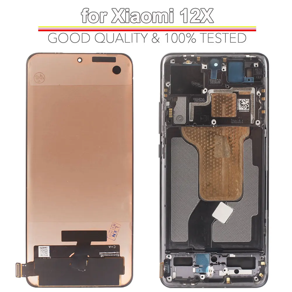 Super AMOLED LCD for Xiaomi 12X LCD Display Touch Screen Digitizer Replacement for Xiaomi 12X 2112123AG 2112123AC Phone LCD