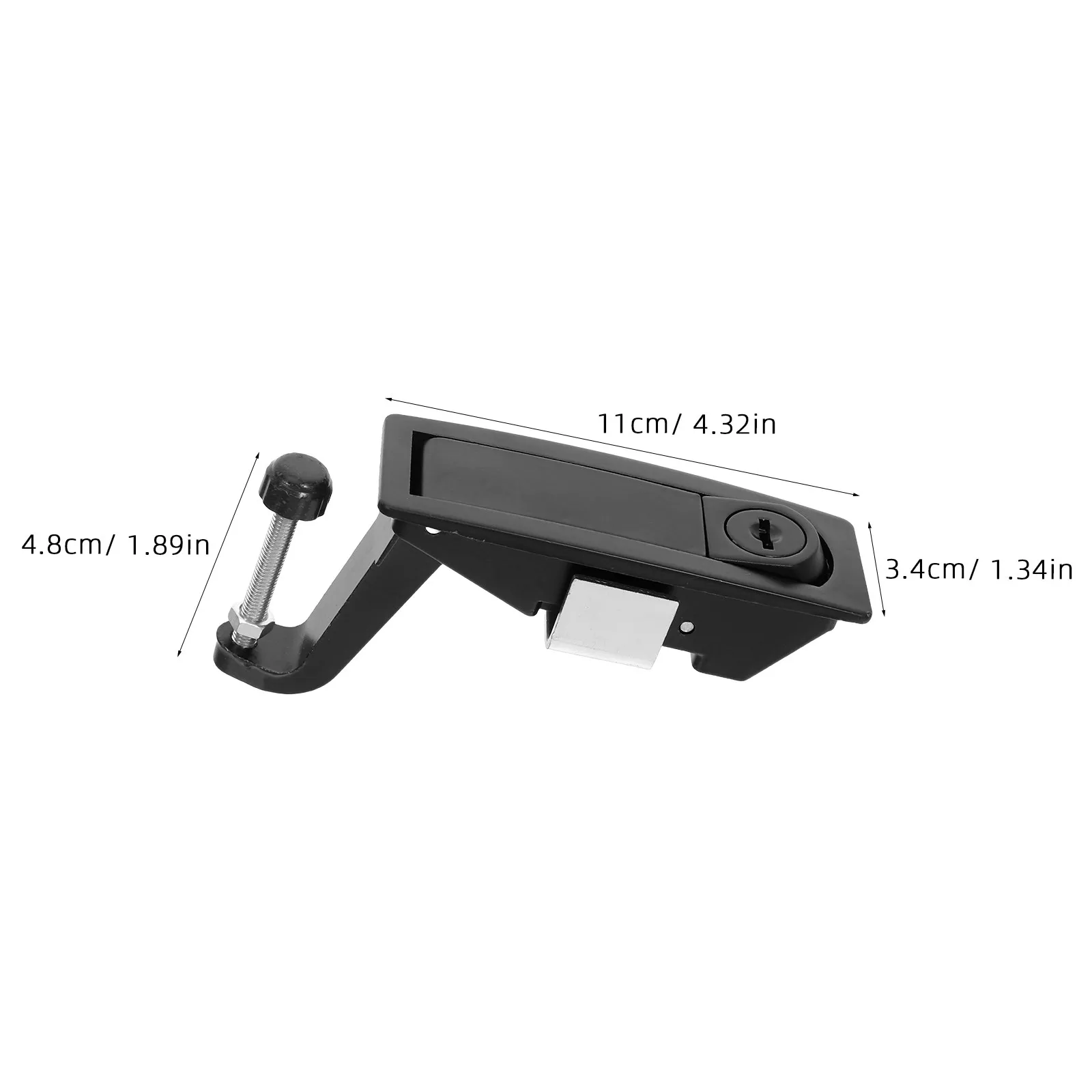 2Sets Electric Cabinet Paddle Latch Secure Push Button Lock Flush Mount Panel Door Lock for Industrial Enclosures