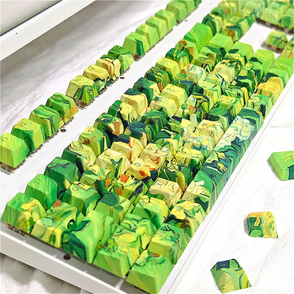 

Oil painting style theme keycaps cherry height keycaps for HI75 61 84 96 98 99 104 F87 and other wireless keyboards