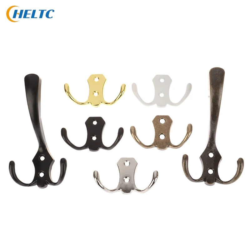 1 pc Modern 3/2 Hooks  Clothes Coat Hook Wall Mounted Robe Clothes Rack Hat Wall Hanger For Bedroom Entryway Clothes Coat Hook