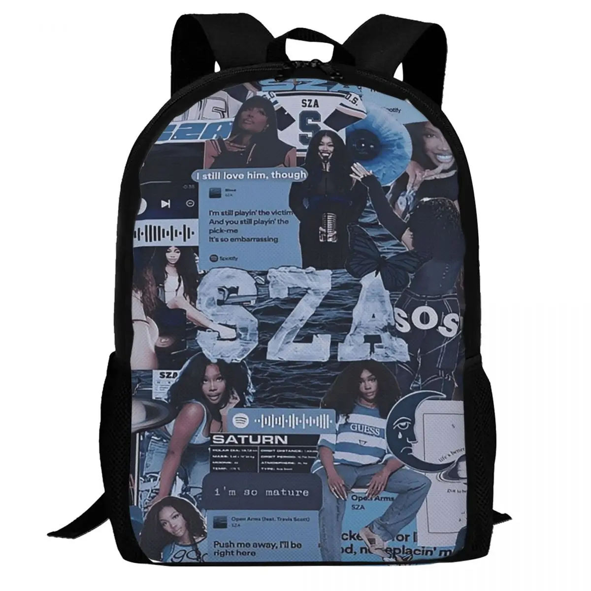 

SZA SOS Song Singer Backpack Daypack Large Capacity Kids BookBag School Bag Shoulder Bags for Men Women