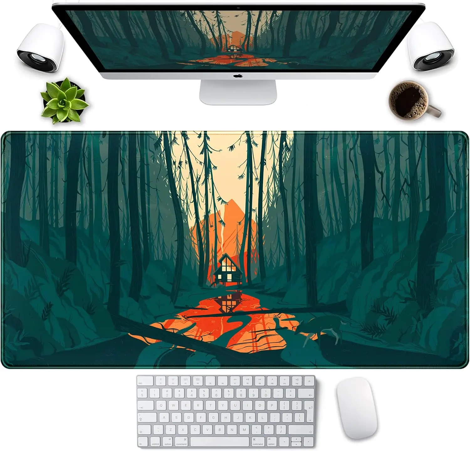 Japanese Style Futuristic Neon City Large Size Anti-slip Rubber Mouse pad Computer Gaming accessories Keyboard Desktop Decor Mat