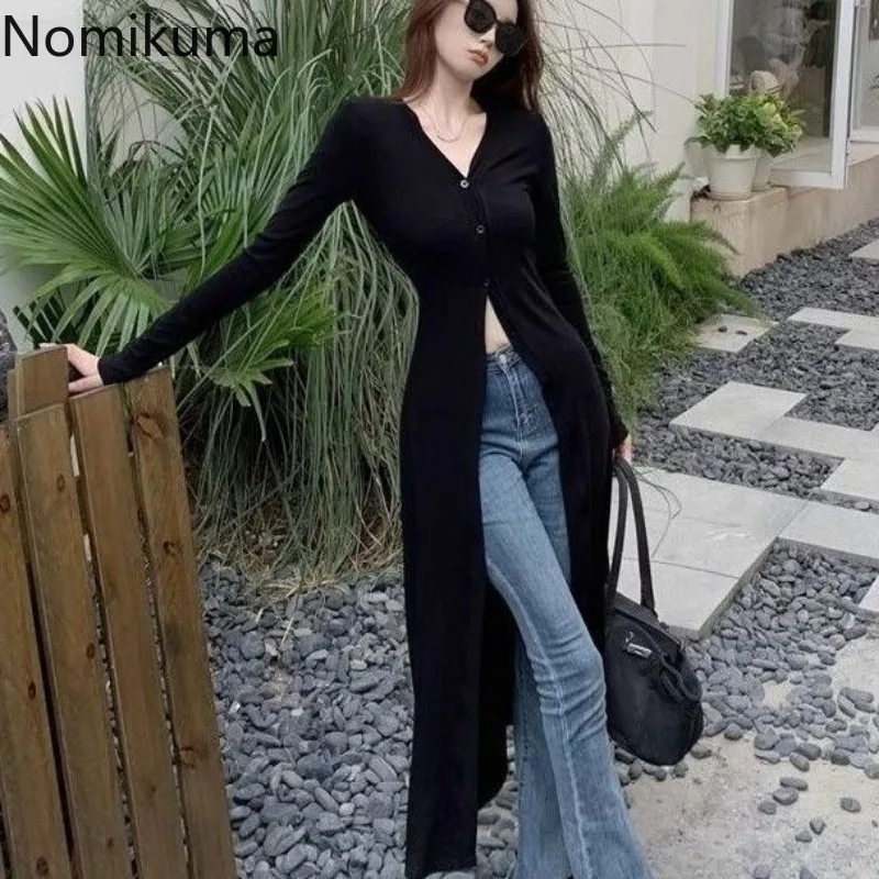 Black Long Sleeve Shirts for Women Camisas De Mujer 2024 Streetwear Fashion Korean Blouses Casual Slim Fit Long Y2k Tops 27u648