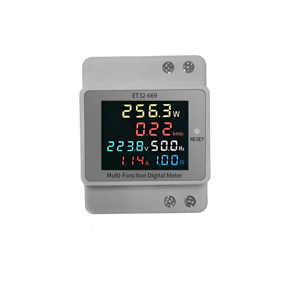 220VAC 45-65Hz Single Phase Energy Counter Meter Electric Voltage Current Power Frequency Meter Din Rail Energy Meter Watt Meter