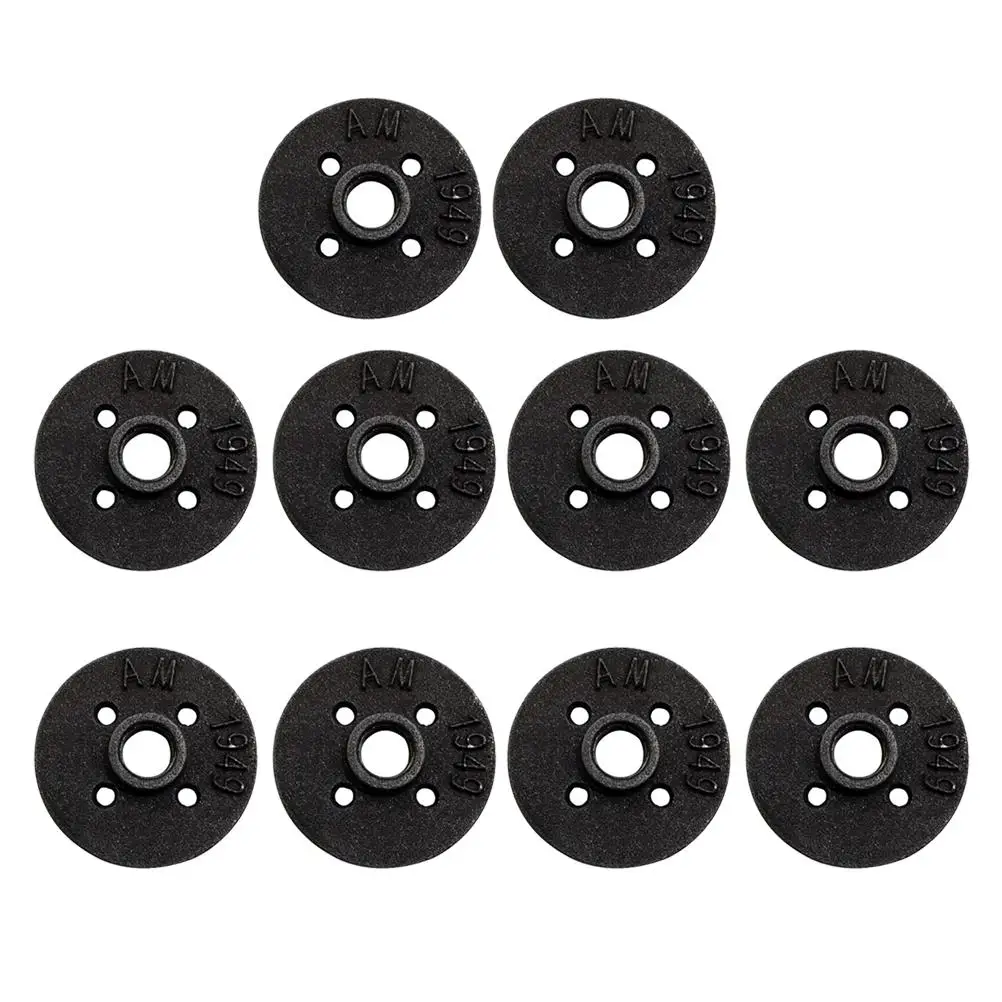 Flange Base Mounted Fittings Iron Malleable Floor Threaded Shelving Durable Premium Material High Strength Good Toughness