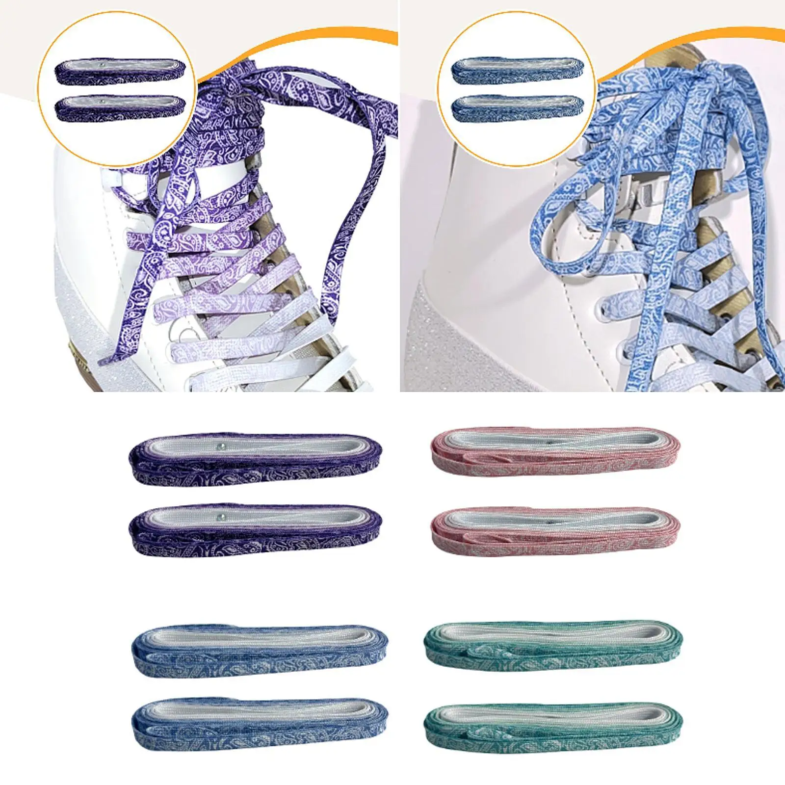 Tali Sepatu Hoki Skate Tali Sepatu Portabel Elegan untuk Kompetisi Olahraga Luar Ruangan