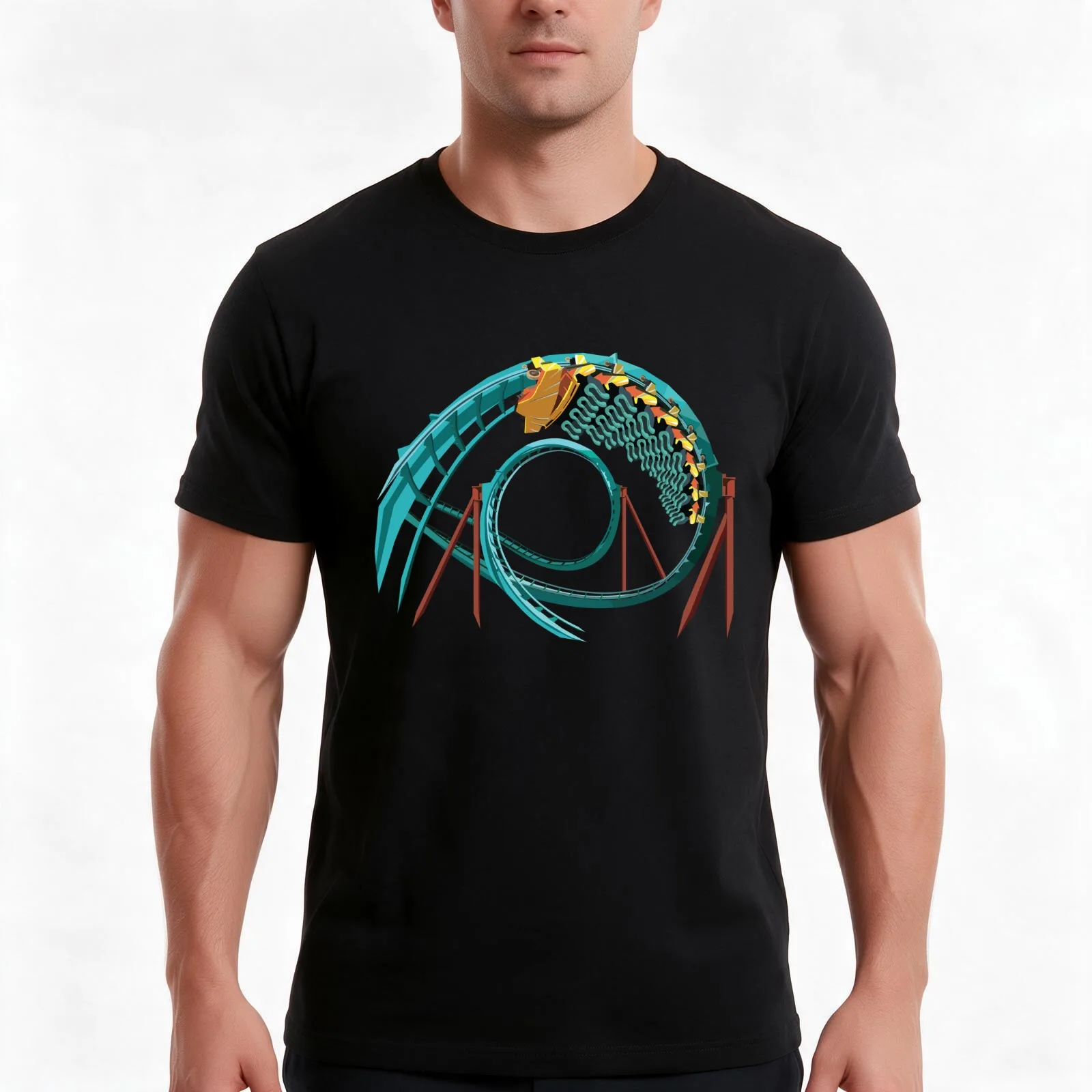 Kumba B&M Sit Down Coaster - Busch Gardens Design T-Shirt Summer Casual Cotton Tee Oversized Streetwear Tops Unisex Men Women