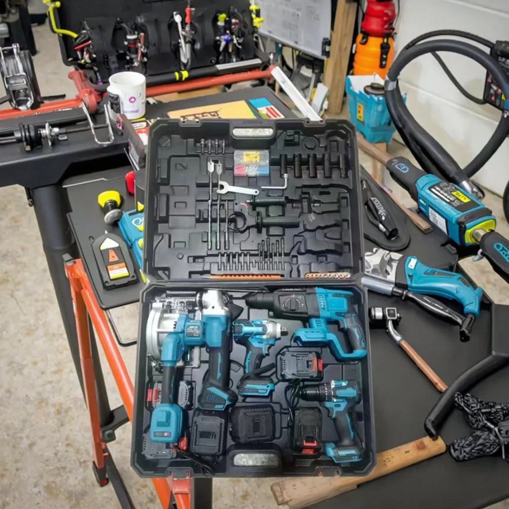 Professional Building Grade Charging Brushless Power Tool Combination Set Lithium-ion Battery Pack 18V/20V MAX view 5
