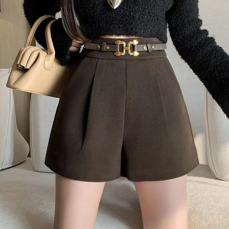 Women Shorts Black Shorts Women Harajuku Elegance High Waisted Shorts A Line Slim Casual Hot Girl Straight Pants Sexy LX499