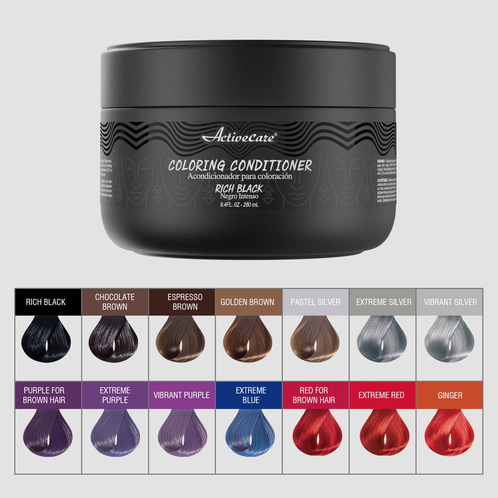 

Semi Permanent Hair Coloring conditioner-Vegan & Cruelty-Free Rich Black Hair Dye Depositing Treatment mask Tone & Enhance Color