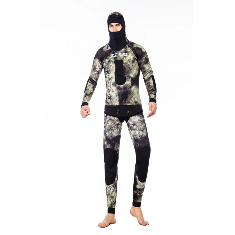 Custom Two Piece Diving Suit 3.5Mm Men's And Women's 3Mn Wetsuits Zipperless Spearfish Wetsuit