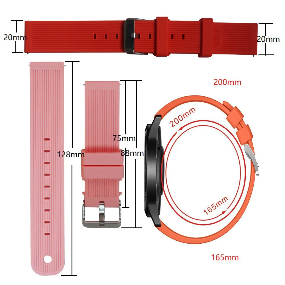 Amazfit GTS 2 미니 2e /GTR 42mm 스포츠 시계 스트랩 팔찌 Correa Huami Amazfit Bip S Lite U Pro 용 20mm 실리콘 밴드