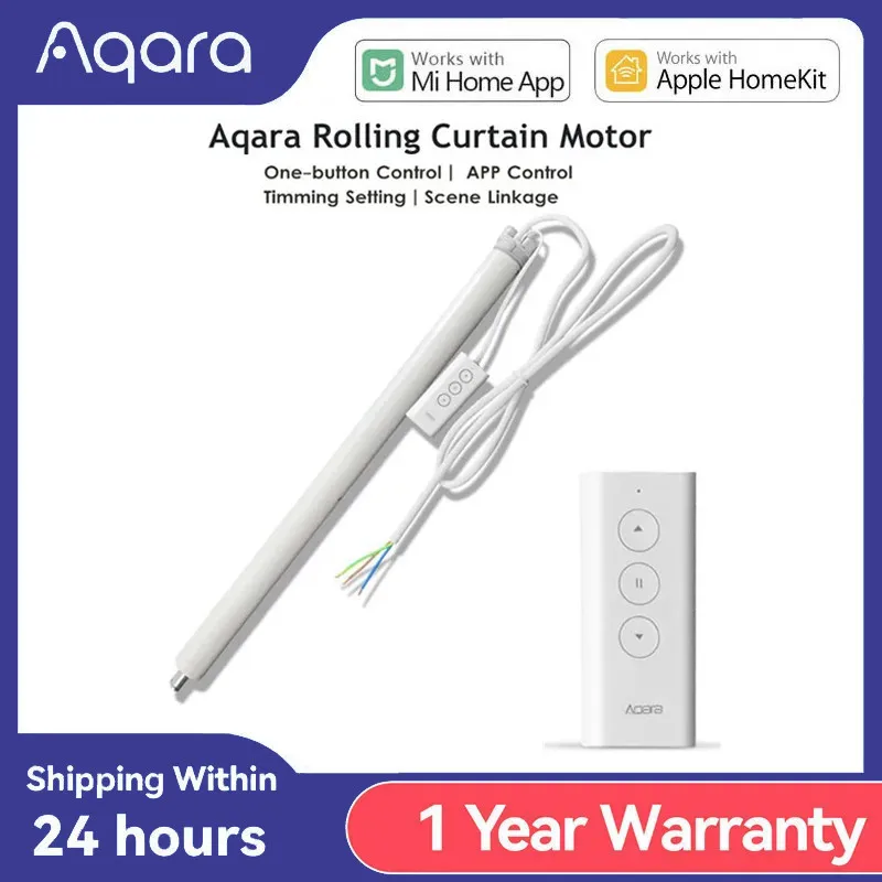 

Aqara Smart Roller Motor Zigbee Curtain Rolling Shutter Motor Timing Setting Remote Control works with Apple HomeKit Mi Home APP