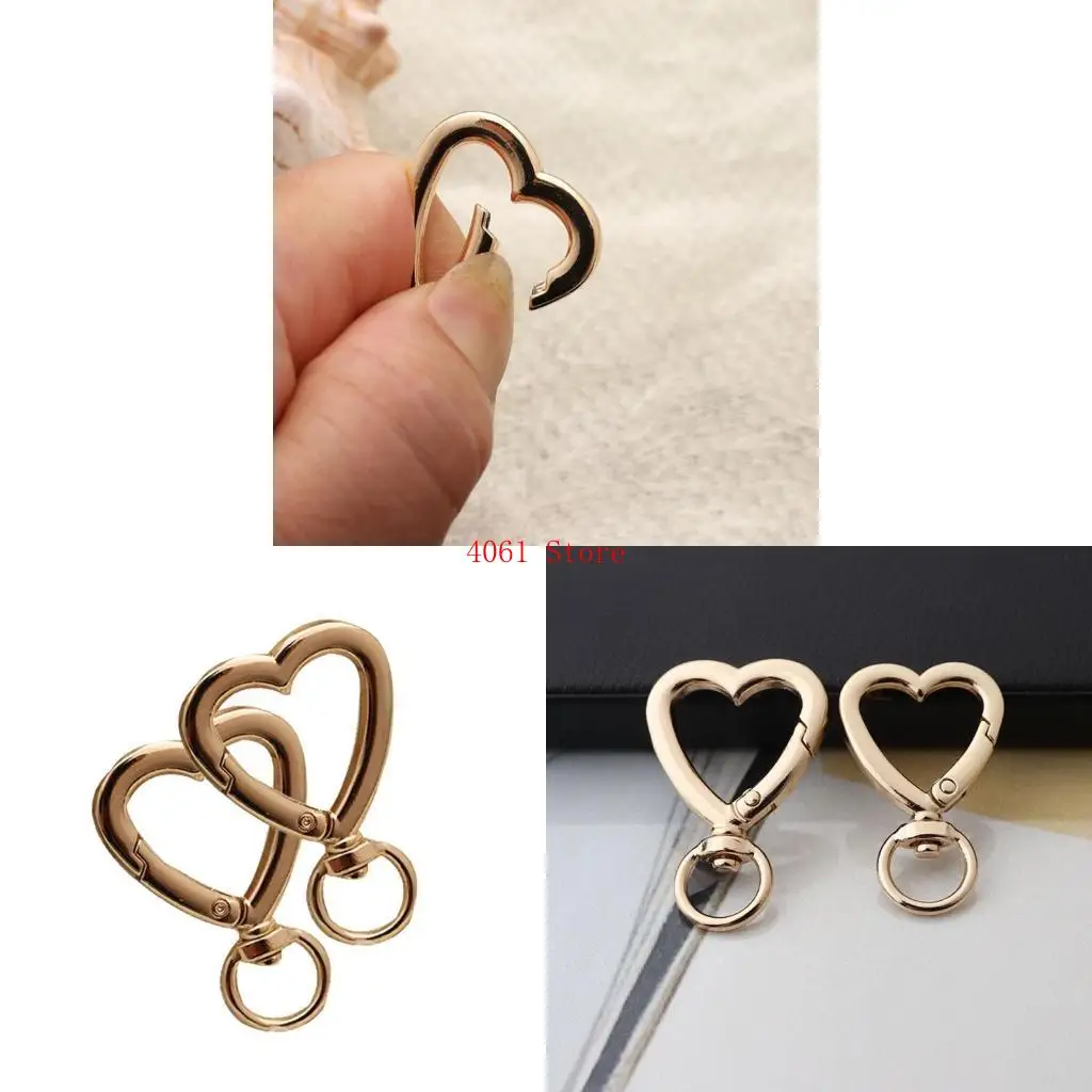 

2pcs Bag Accessories Handbags Clasps Handle Heart Lobster Metal