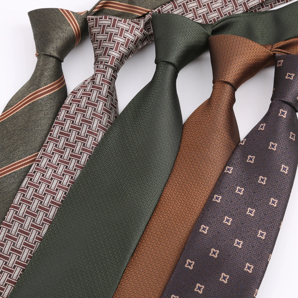 Luxuriöse 8CM Herrenkrawatten, einfarbig, Twill, gestreift, kariert, für den Mann, Bräutigam, Business, Party