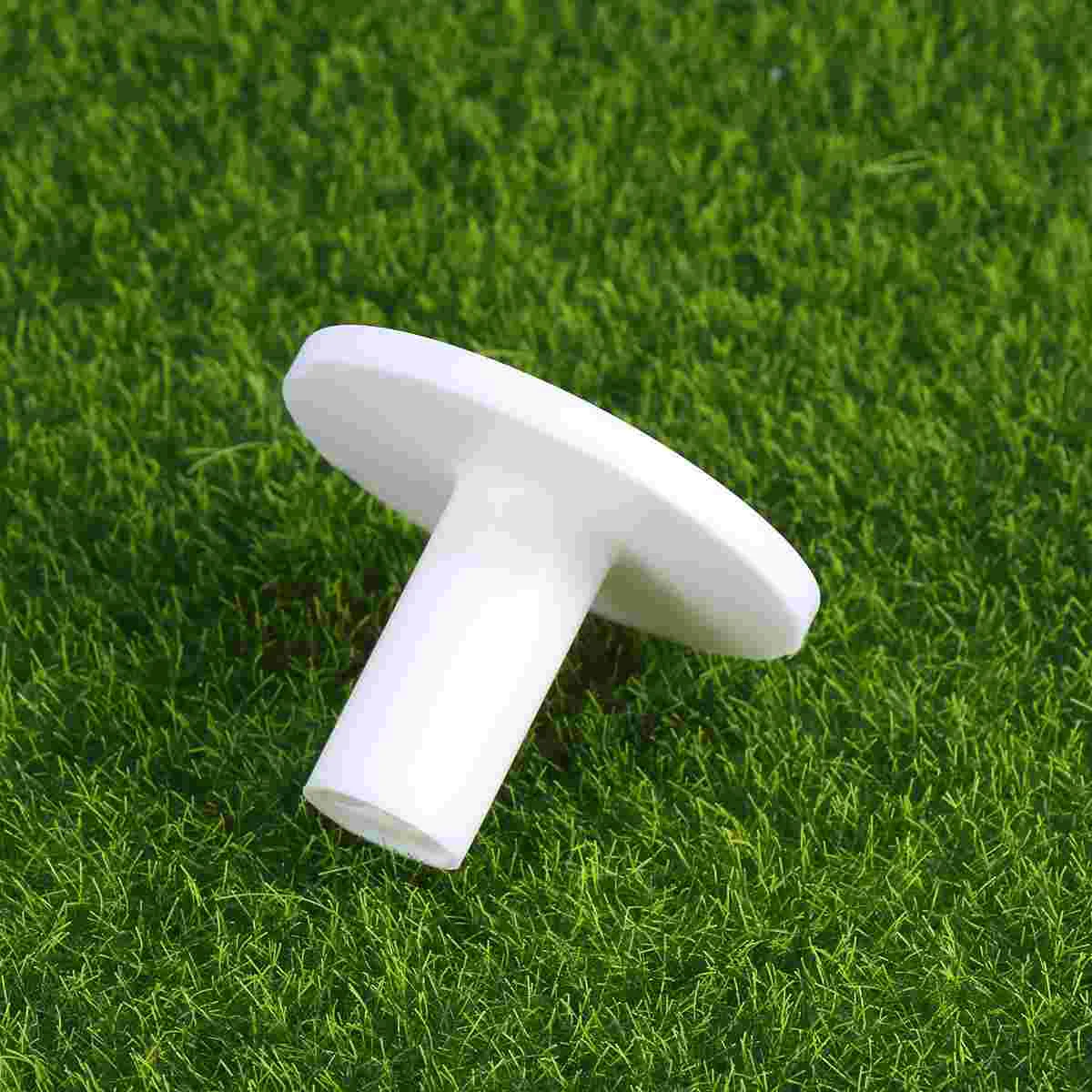 10 Pcs Rubber Tee Mat Tees for Practice Driving Range Mats Accessories Supplies (White)