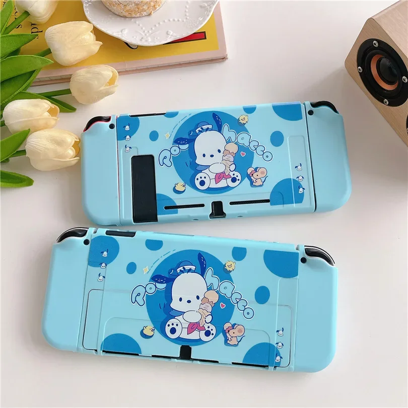 Sanrio Cartoon Cute Pochacco TPU Soft Protective Case for Nintendo Switch Game Console Controller NS OLED Gaming Accessories