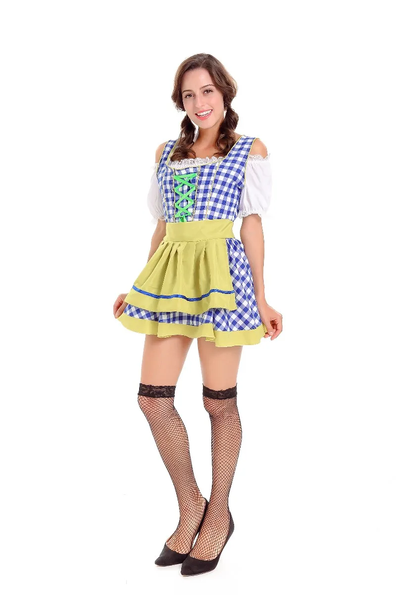 Vestido tradicional bávaro Dirndl para mujer, disfraz de falda Sexy para Festival de Carnaval de cerveza Oktoberfest de Alemania