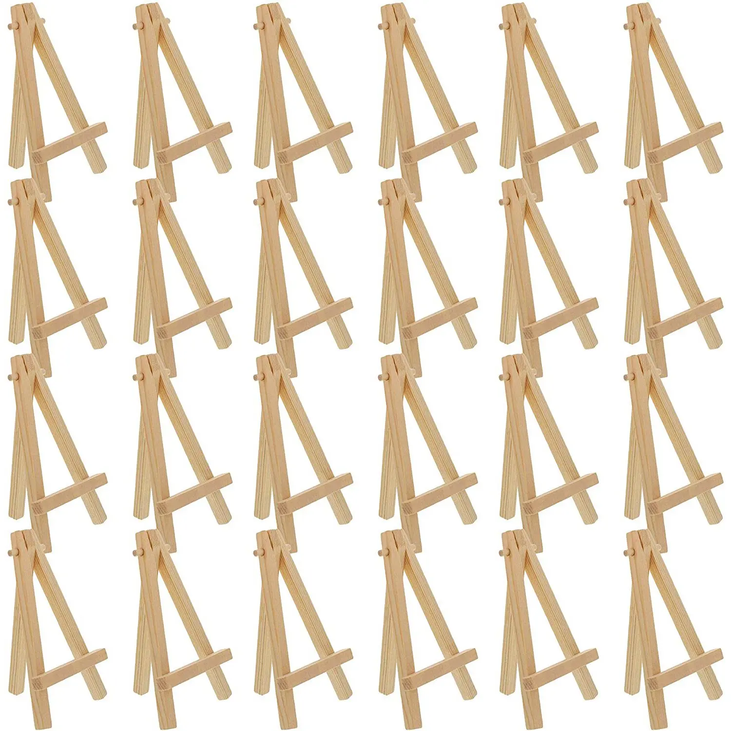 Mini Estandes de Madeira Cavaletes Estandes de Mesa Adequados para Artesanato Infantil Cartões de Visita 127 cm 24 Pcs